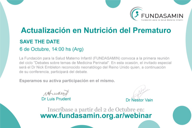 Ciclo Medicina Perinatal - Nutrición del prematuro