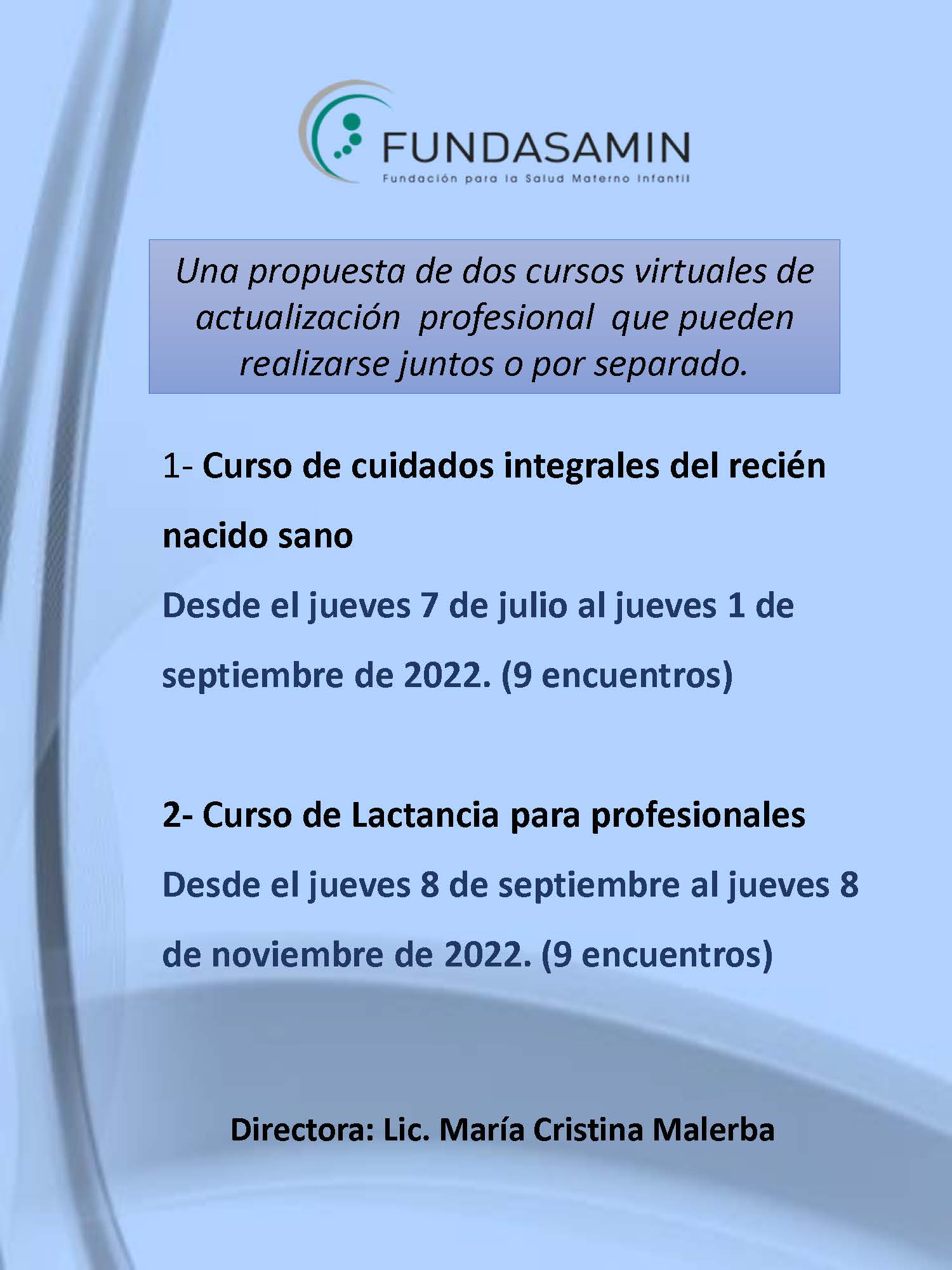 Afiche Difusi&oacute;n 2 cursos Lic. C.M. 2022